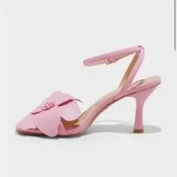 A New Day Women's Sz 7 Antonette Heels Pink 3” Heel New No Box - Picture 2 of 3